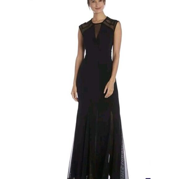 NWT Size 6 Black Night way Dress Retail 99.99 Long Dress Evening Wedding Formal - Picture 1 of 16